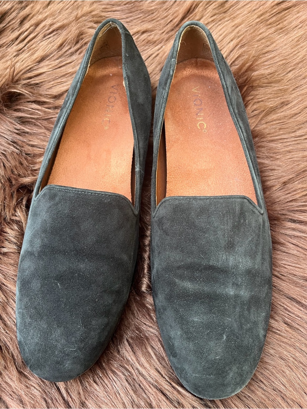 Vionic “Willa” Suede Slip-On Loafers